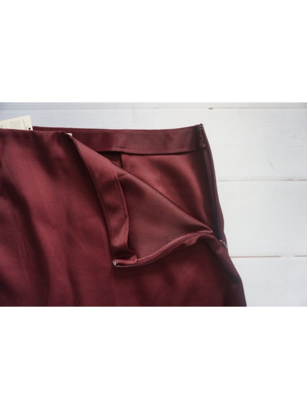 a New Day Women's Burgundy Mini Satin Party Skirt - Size 16, NWT - Picture 6 of 10